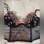 Victoria's Secret NWT Victoria’s Secret Very Sexy Cherry Embroidery Quarter- Cup Corset Top 32 C 🍒 Photo 10