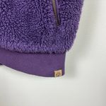 Artisans Vest XXL‎ Purple Plush Fleece Sleeveless High Neck Drawstring Photo 3