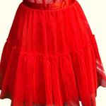 City Studio Vibrant Red Dress with a corset style design. Size undefined Photo 4