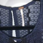 Free People Wherever You Go Mini Dress Lace Cutout Black Navy Tunic Photo 2