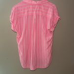 Pistola  Pink and White Striped Cotton Short Sleeve Shirt Photo 2