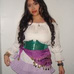 Purple Pleated Layered Skirt Size M Photo 2