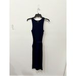 Michael Kors MICHAEL  Sleeveless Belted Rib Midi Tank Sweater Dress Dark Blue XXS Photo 2