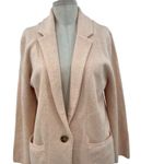 J.Crew  Cecile Relaxed‎ Sweater-Blazer Knit Merino Wool Pale Pink Size Small Photo 4