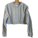 RE/DONE  Womens Cable Knit Cropped Sweater Sz M Fisherman Preppy Coastal Grandma Photo 0