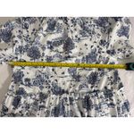 AQUA  White Blue Print Tiered Mini Dress Ruffle Mock Neck Short Sleeve‎ Photo 6