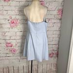 French Connection WHISPER LIGHT blue SQUARE NECK apron DRESS Photo 6