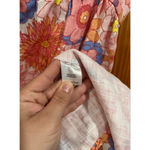 Tuckernuck  Floral Linen Blend Mini Dress Puff Sleeve Square Neck Size S Photo 3