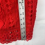 Lulus  women's size medium red lace dress first kiss v neck date wedding guest m Photo 9