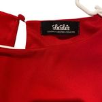 Lulus Womens Size Large Red Chiffon Sheer Overlay Party Mini Dress Holiday Photo 3