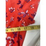 Kaileigh Faux Wrap Dress NWT Size M – Coral Red Floral Short Sleeve Photo 8
