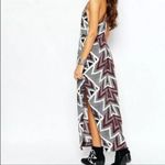 Free People  SERVES YOU RIGHT Maxi Split Aztec Bohemian Western Dress Size 0 US Photo 3