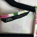 ZARA  pink floral square neck‎ slit midi dress size small blogger favorite Photo 5