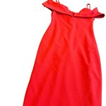 Nookie Noookie Bold Red Off-Shoulder Fitted Sheath Dress Spaghetti Strap Size Small Photo 4