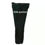 Mondetta Black Leggings with side pockets and striped mesh on legs. Size XL. Photo 2