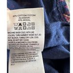 Lucky Brand New Ikat Blue Short Sleeve Twist Knot Back Keyhole Shirt Small Photo 6