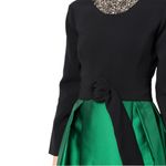 Sachin + Babi NWT  Desdemona Gown Emerald and Black Embellished Neckline Size 4 Photo 2