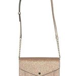 Kate Spade NWOT Crossbody Tinsel Rose Gold glitter envelope mini bag Photo 0