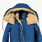 L.L.Bean Vintage 70s Hooded Puffer Parka | Sz Small (Estimated) | Blue & Tan Photo 9