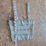 ZARA Light Blue Ruffled Crop Top Photo 5