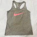 Nike Gray Tank Top With Pink Logo Photo 0