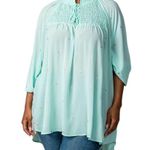 Hayden Los Angeles Sheer Turquoise Blouse Photo 1