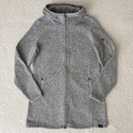 L.L.Bean Women's Gray Sweater Fleece Coat Size Medium Photo 2
