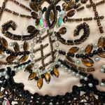 Elegant Black and Pink Embellished Top and Skirt Formal Gown Set Size 4 Photo 5