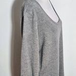 Cyrus  Gray Scoop Neck Knit Top Size Large Gray Knit Top Photo 3