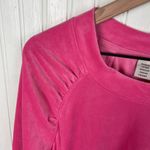 Anthropologie Saturday Sunday Merida Velvet Sweatshirt Top Hot Pink Size Small Photo 4
