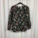 J.Crew x Liberty of London Black Floral Poppy Dream Peasant Blouse Sz.S Photo 7