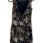 Cache NWT dress sequin Floral gold and silver Size S Photo 1
