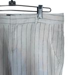 Banana Republic Women Sz 4 White Pinstripe Reegan Fit Fully Lined Linen Pants Photo 3
