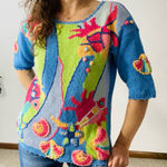 Petite Sophisticate VINTAGE  Tropical Fish Sweater Photo 0
