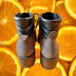 Lucky Brand  LK DAREK Brown Suede Leather Lace Up Zip Ankle Boots Women Size 11M Photo 4