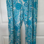Jude Connally Wide Leg Trixie Lounge Pants Blue‎ White Paisley Women's Large Blue Photo 0