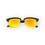 Frame new ☀︎︎Half Horn Rim Sunglasses Sunnies ☀︎︎ Orange Flash Fire Lenses ☀︎ Photo 9