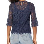 Only Hearts NWT  Navy Women's Victorian Lace Top. Size small, Photo 1