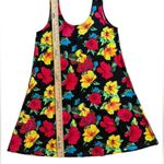 Jostar black floral stretchy dress made in USA missing care/size tag Size L Photo 3