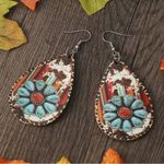 None 🎀🎀🎀3 for 12🎀🎀🎀Turquoise Leopard Pattern Drop Earrings Photo 2