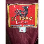 Vintage EL TORO leather Suede buckle closing brown long vest medium Photo 7