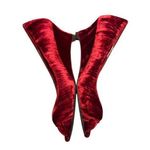 Apt. 9  Women's Red Velvet Peep Toe Heels Size 7.5M Party Shoes Photo 0