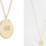 Kate Spade  Oval Pave Script “A” One In A Million Pendant Gold Tone Necklace Photo 3