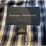 Banana Republic Banana‎ Republic Womens Size Small Blue Plaid Shirt Blazer Jacket Preppy Office Photo 5