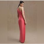 BHLDN Anthropologie  Coral Dylan One Shoulder Satin Side Slit Gown Size 6 NWT Photo 1