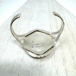E YAZZIE Navajo sterling silver, onyx cuff bracelet, 47.2g Silver Photo 8