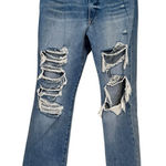 frame denim Frame Le Hollywood distressed thrashed holy medium wash flare jeans size 31 Photo 0