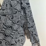 Stylus Paisley Mesh Midi Skirt. Black and White. Size: L/XL Size L Photo 2