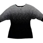 Ny Collection Black and Metallic Silver Sweater Photo 0
