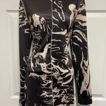 SheIn Marbled Print Contrast Stitch Stretch Mini Dress Photo 1